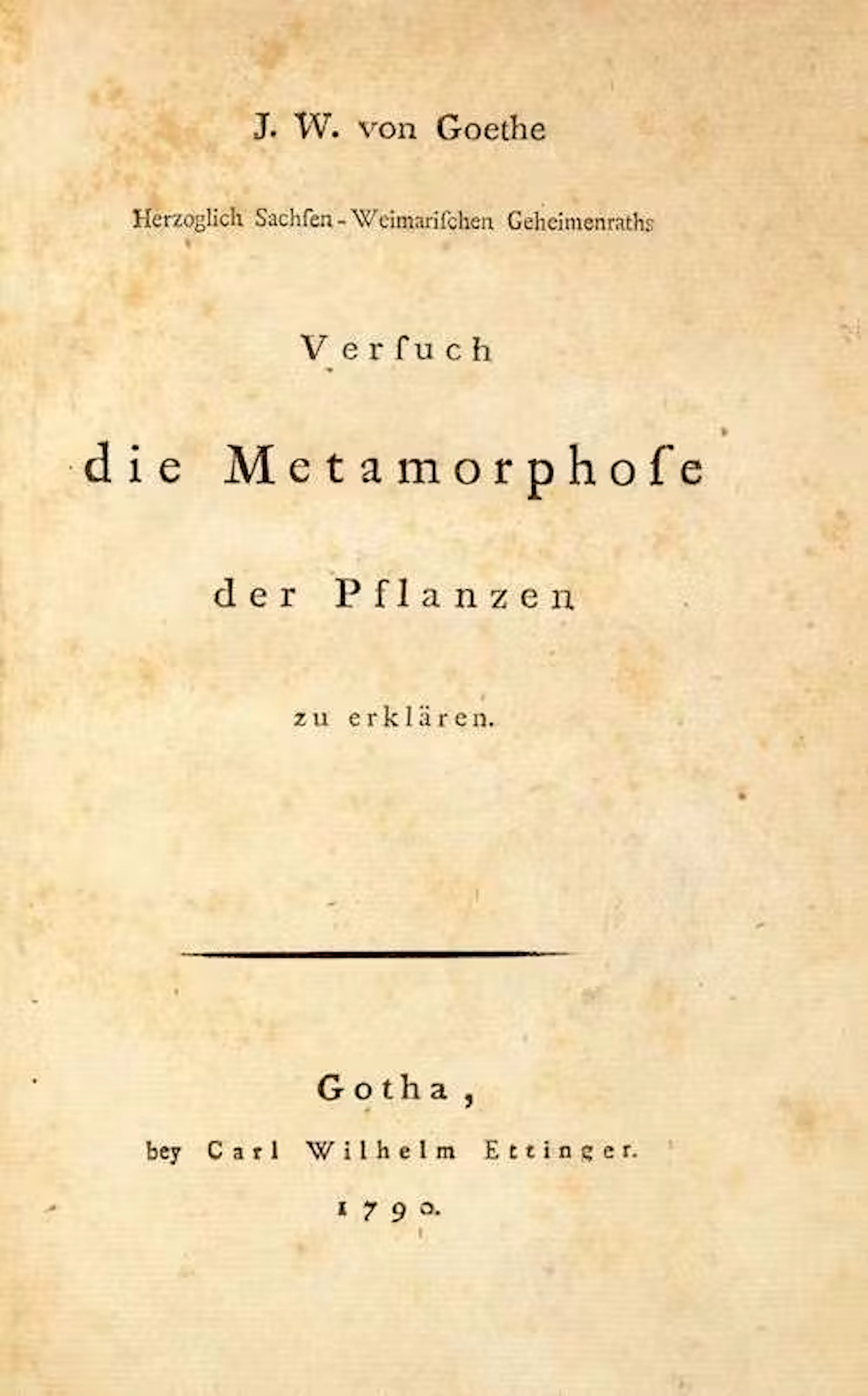 Goethe, Johann Wolfgang von.