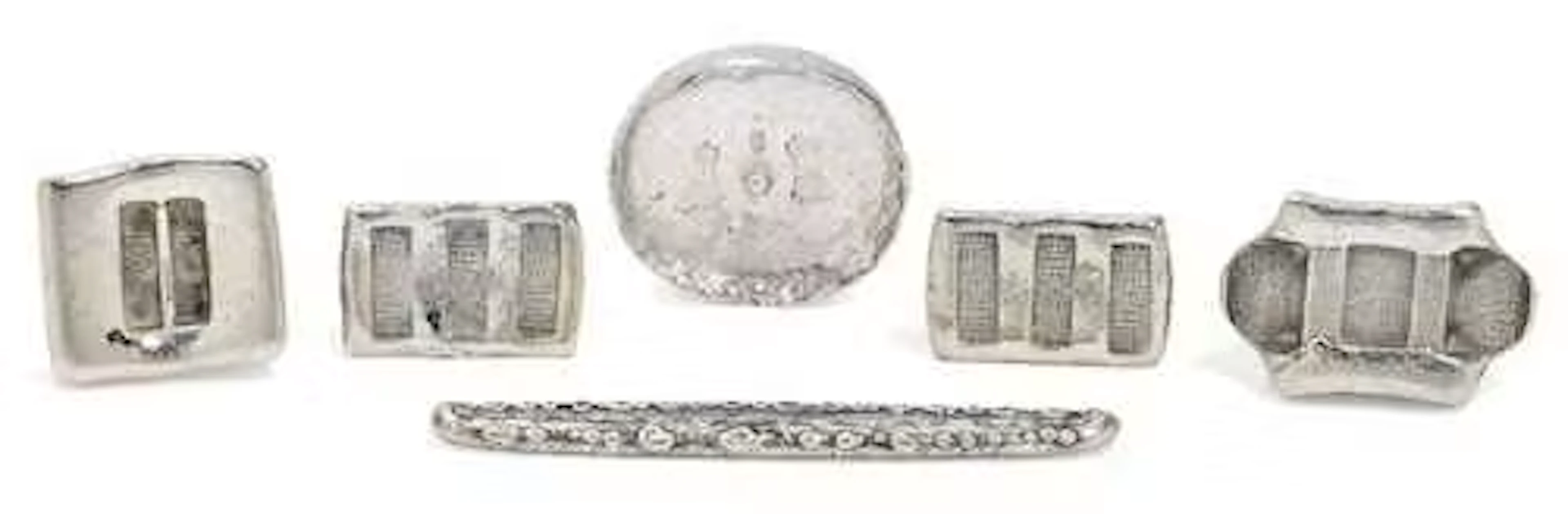 SIX SILVER INGOTS (SYCEE AND REGIONAL TRADE INGOTS)