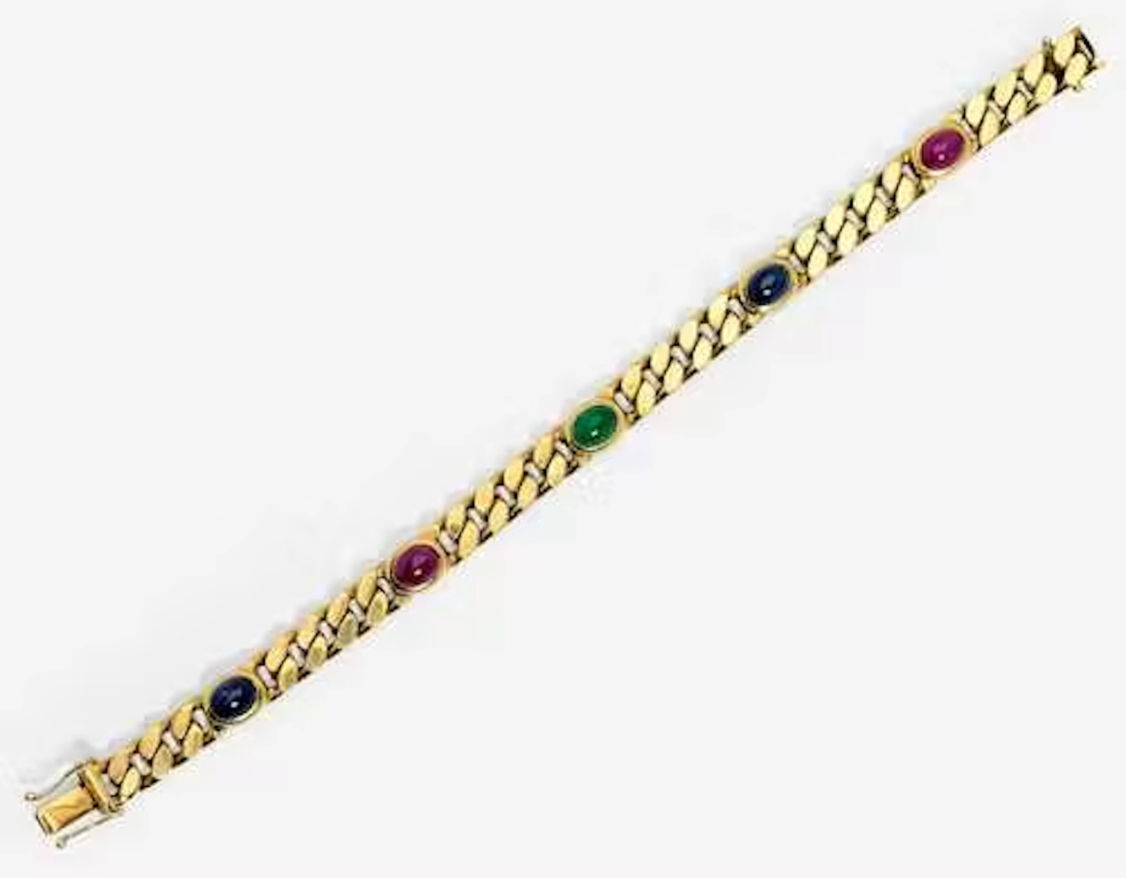 MULTIGEM AND GOLD BRACELET