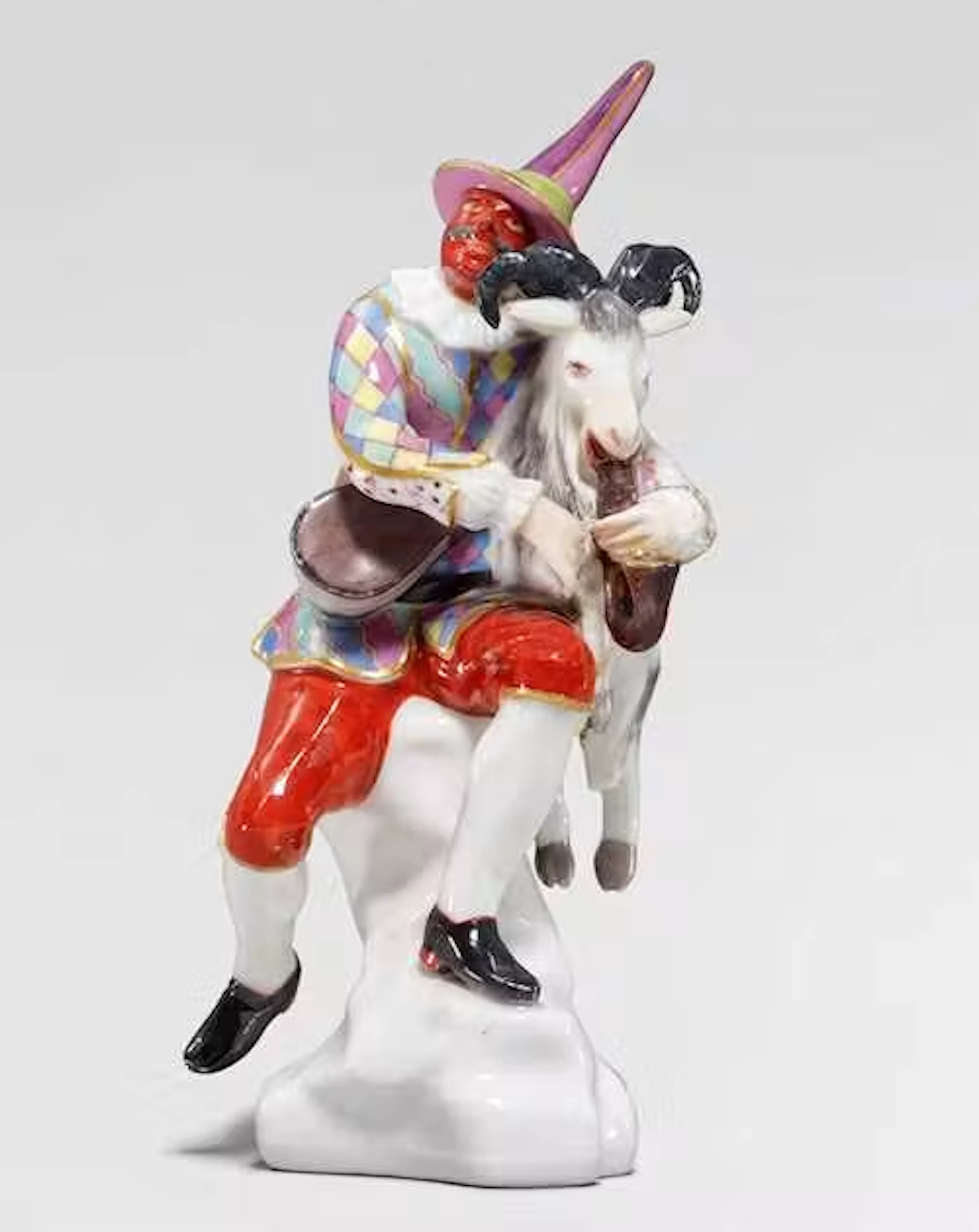 HARLEQUIN WITH GOAT BAGPIPE