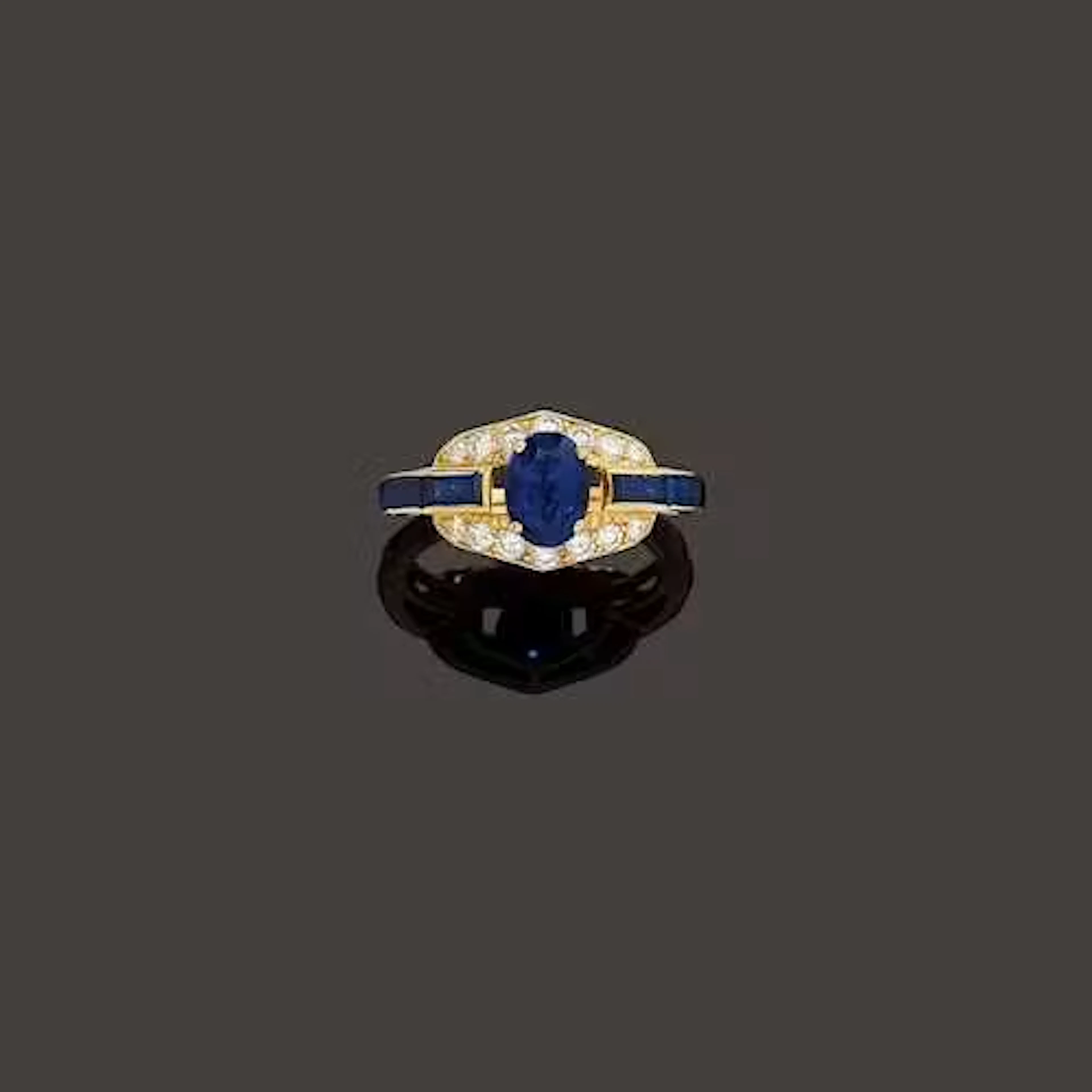 SAPPHIRE AND DIAMOND RING, MAUBOUSSIN
