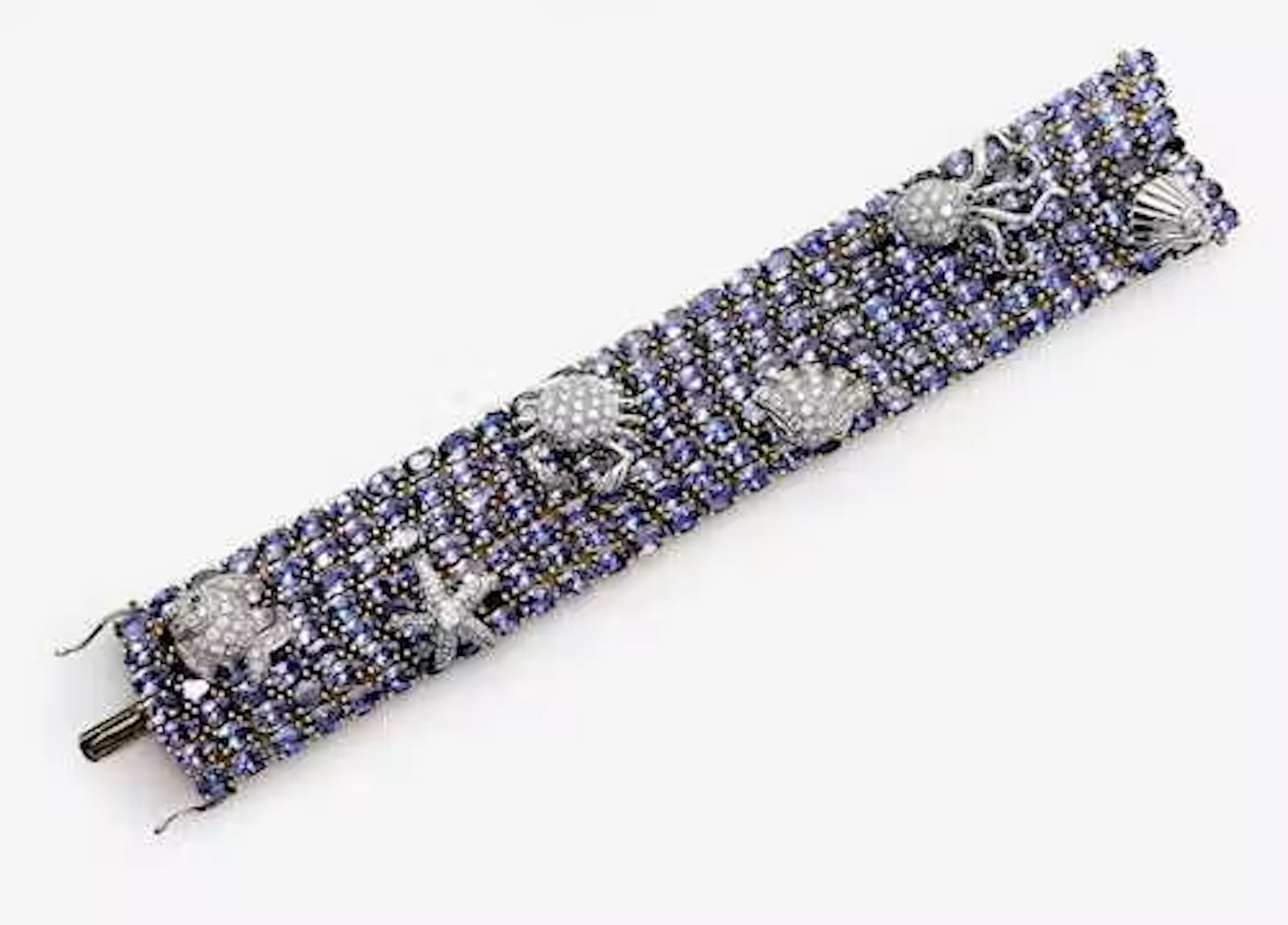 TANZANITE AND DIAMOND BRACELET