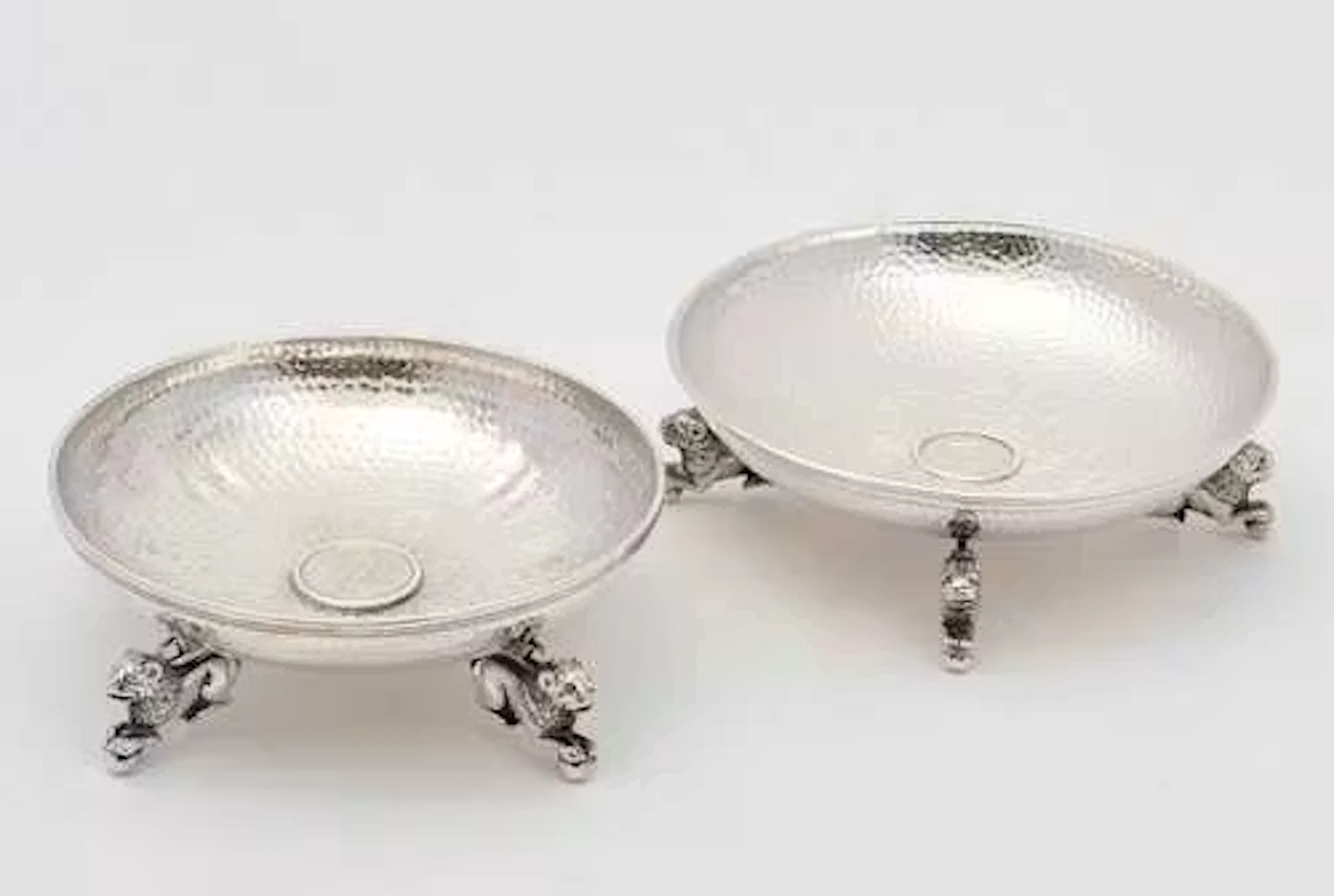 PAIR OF FOOTED BOWLS