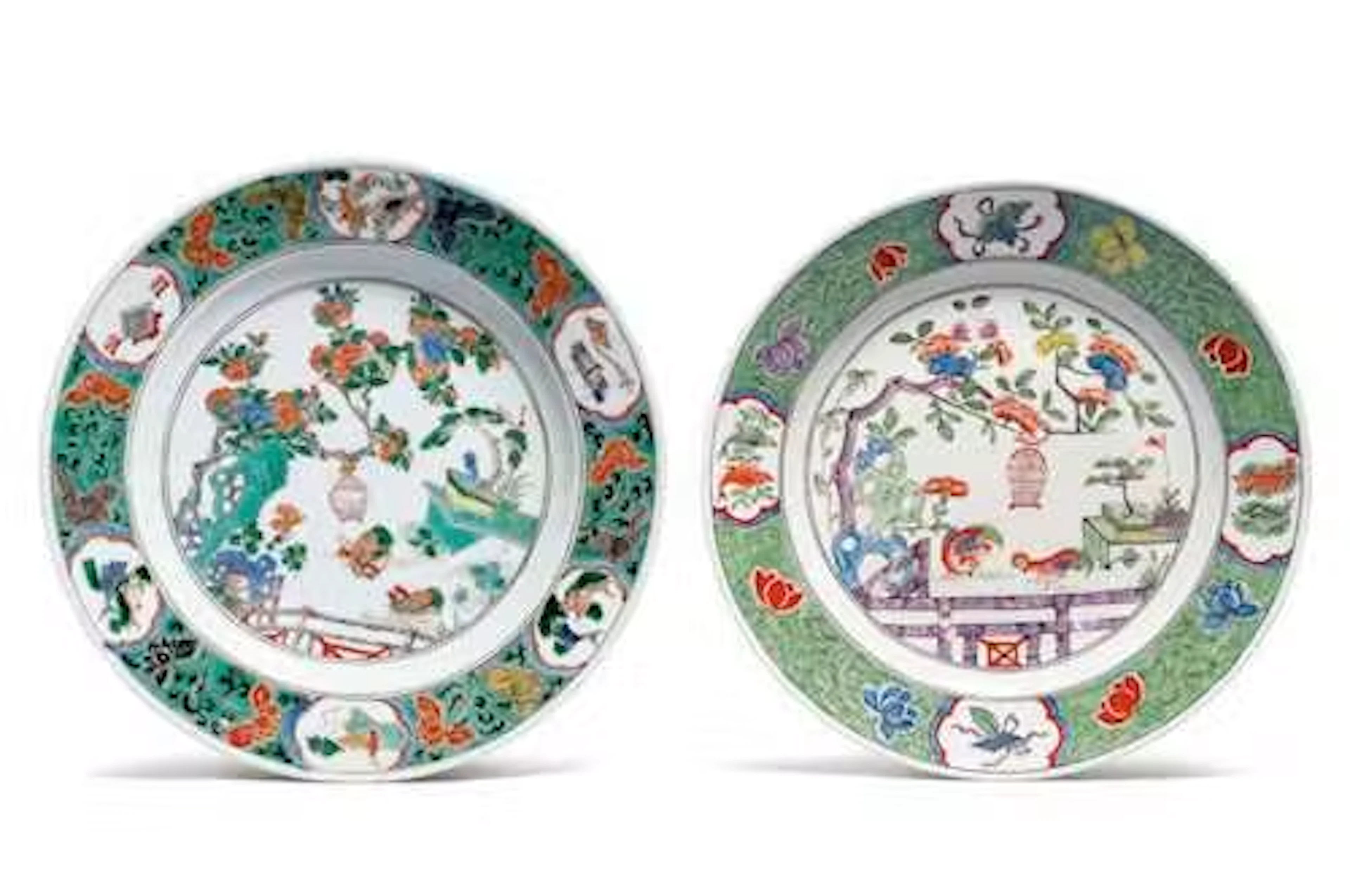FAMILLE-VERTE PLATE AND ITS CHINESE MODEL