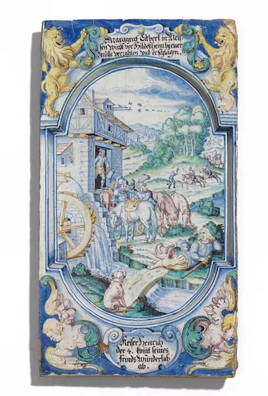STOVE TILE MARGRAVE EGBERT OF MEISSEN