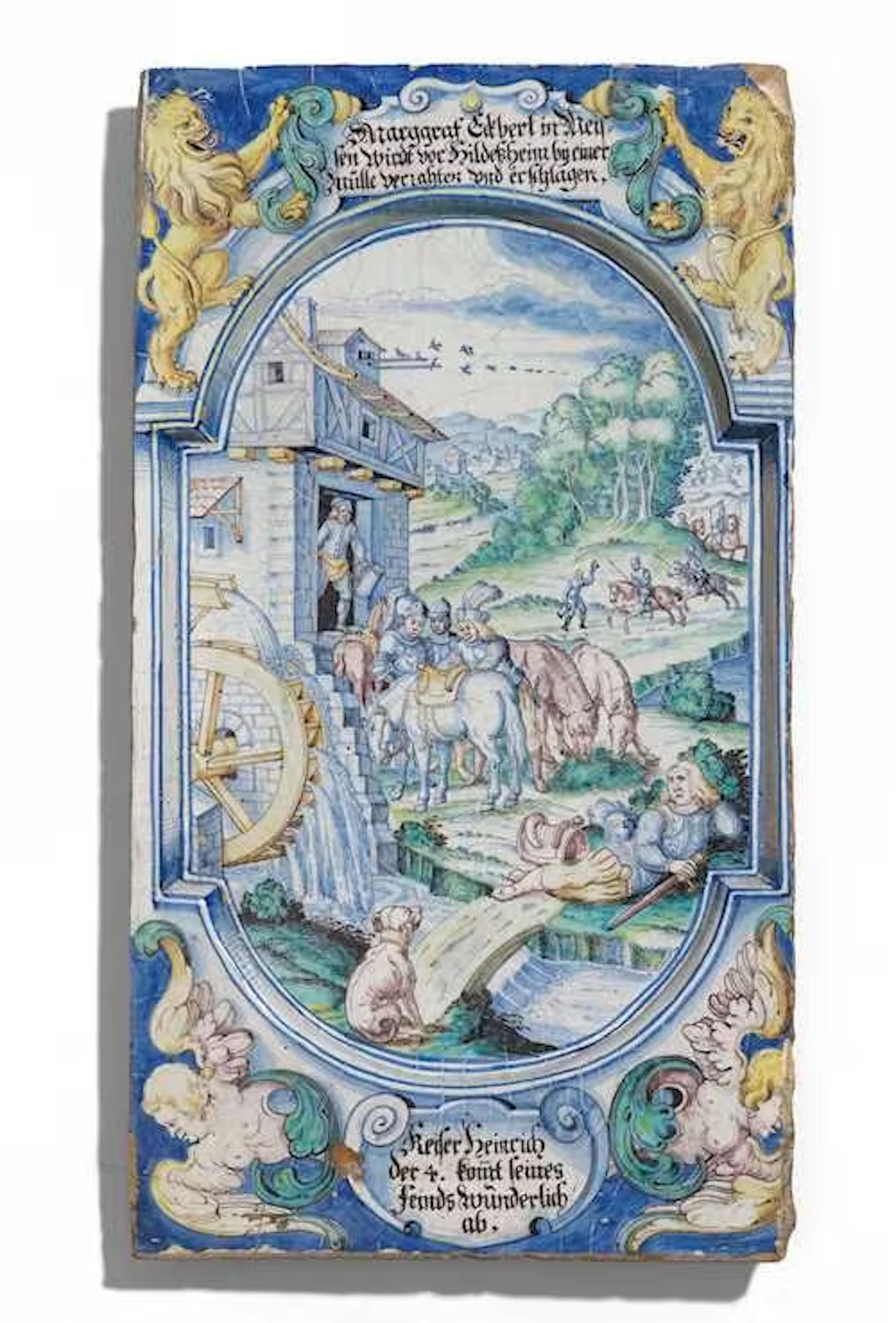 STOVE TILE MARGRAVE EGBERT OF MEISSEN