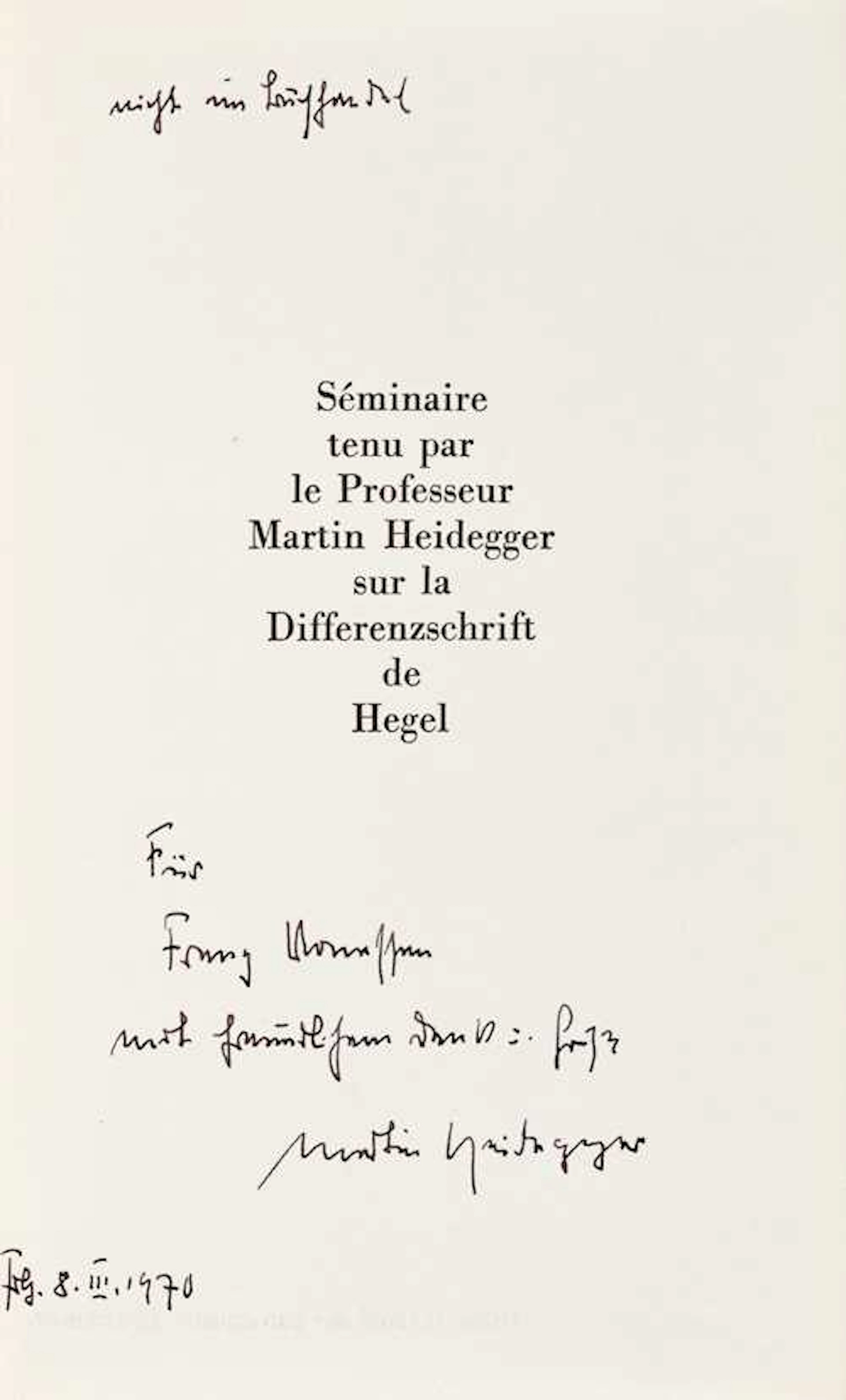 Heidegger, Martin.
