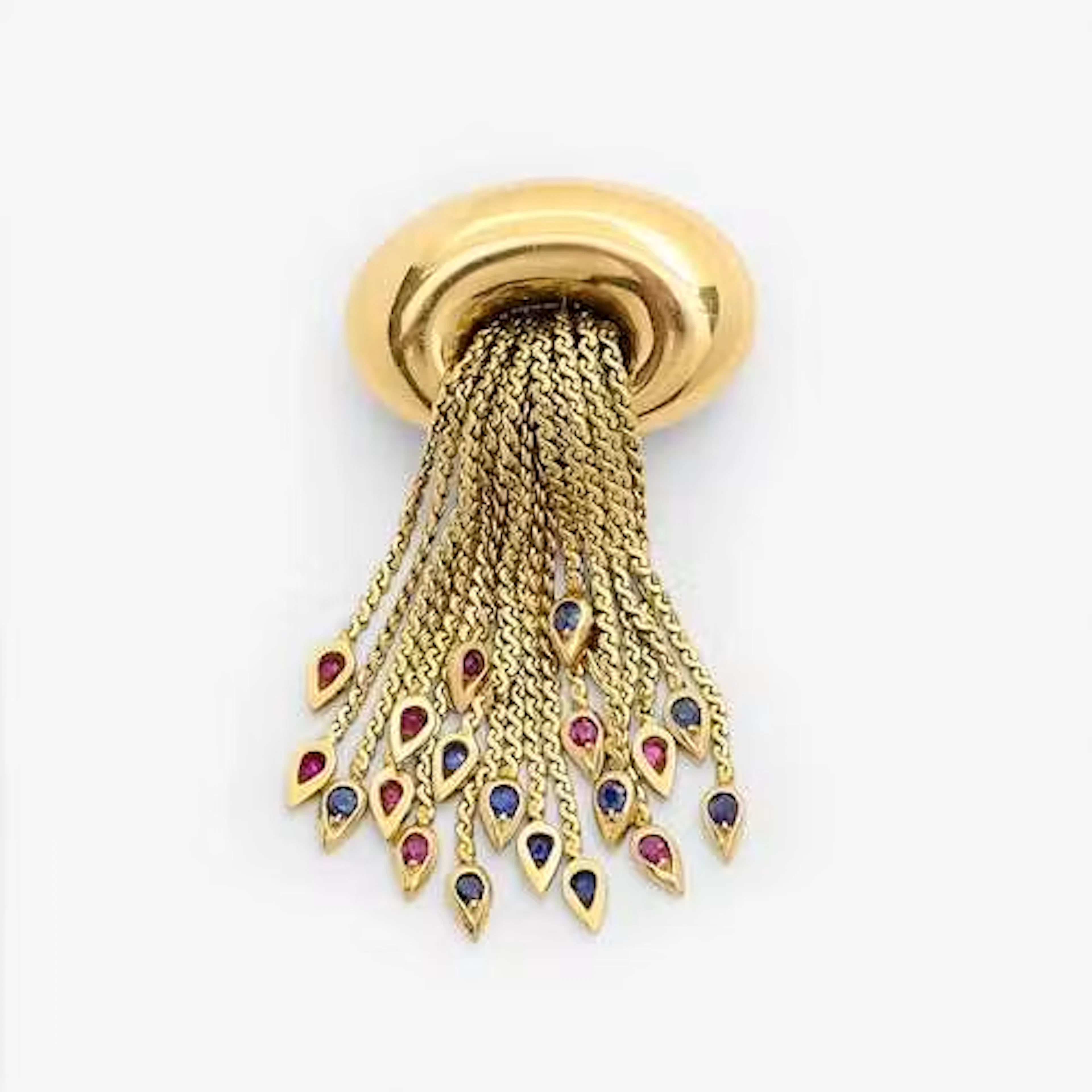 GOLD MULTIGEM BROOCH