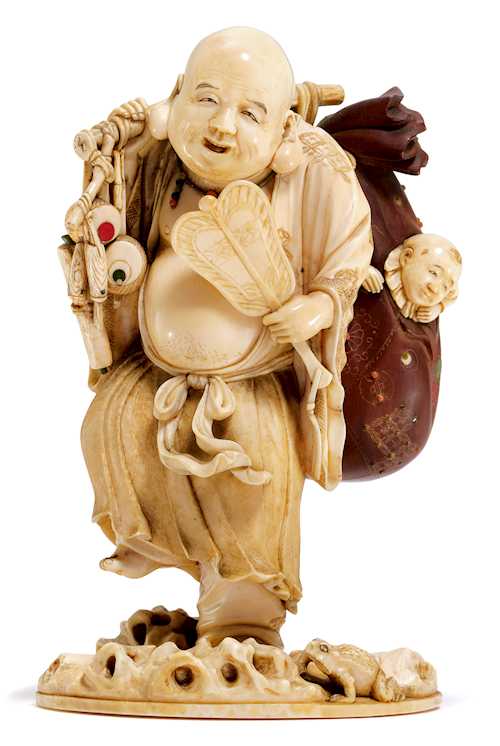 Auction price result for okimono ivory | Barnebys auction results.