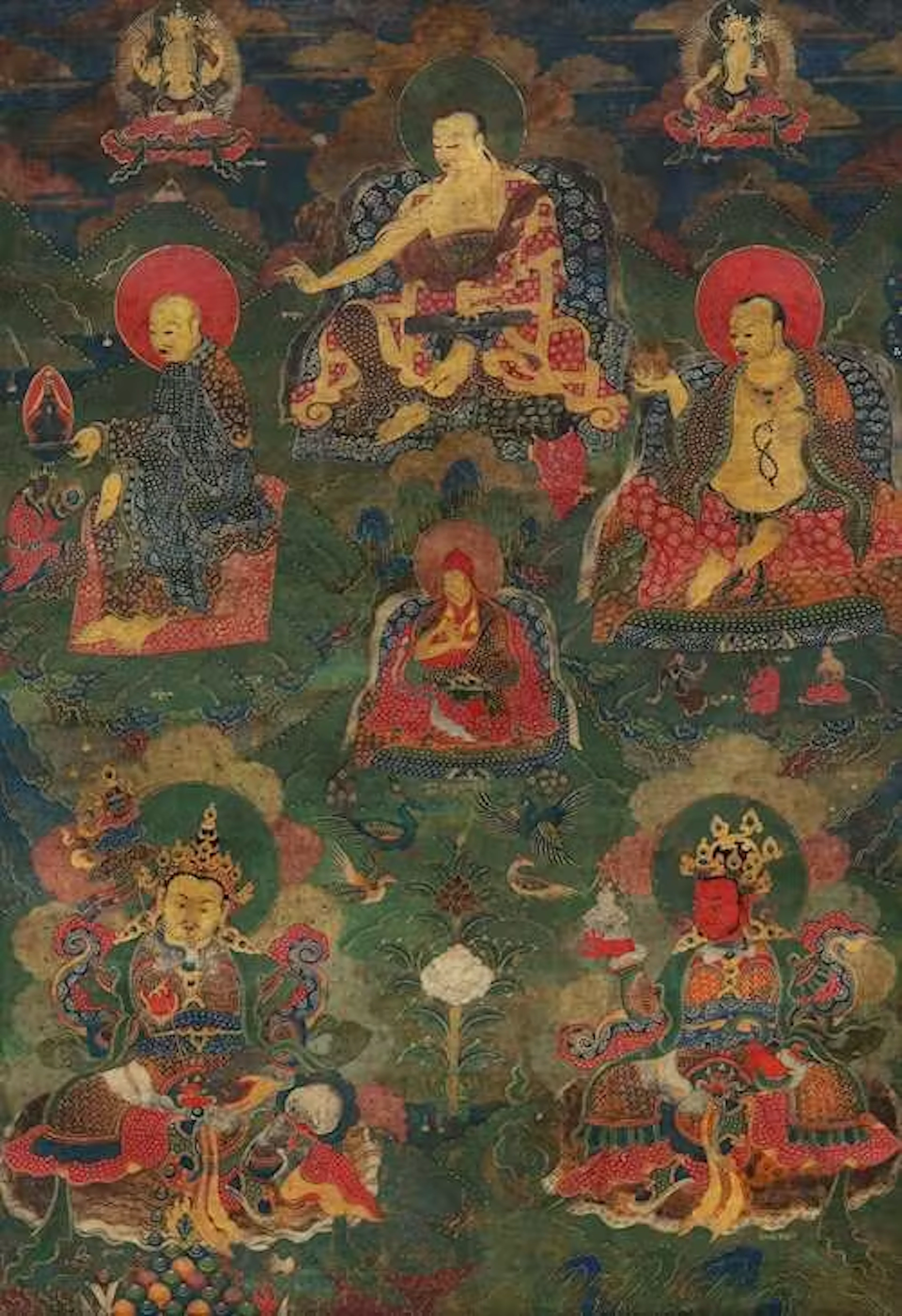A LUOHAN THANGKA