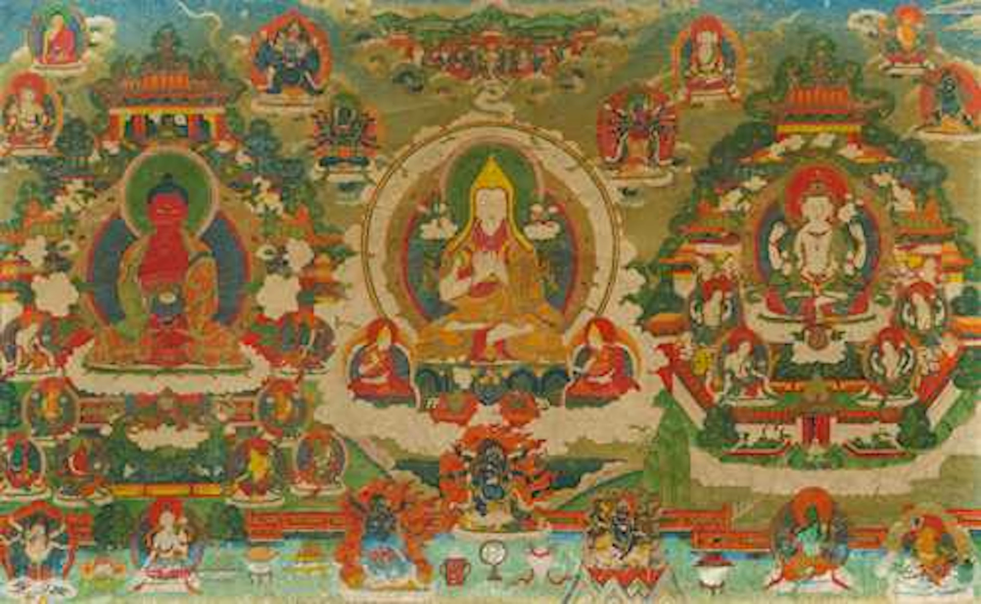 A THANGKA OF TSONGKHAPA