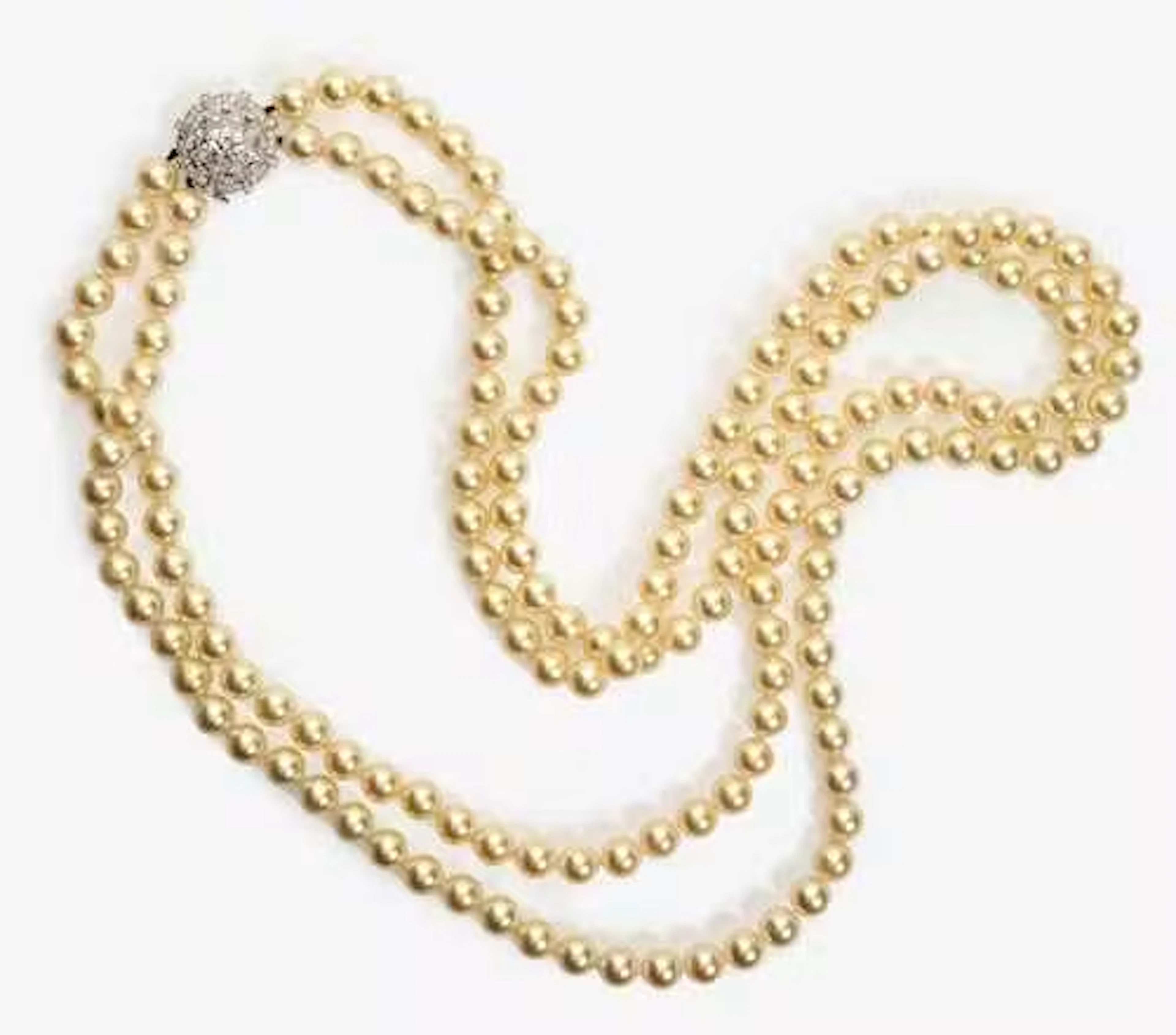 IMITATION PEARL AND DIAMOND SAUTOIR