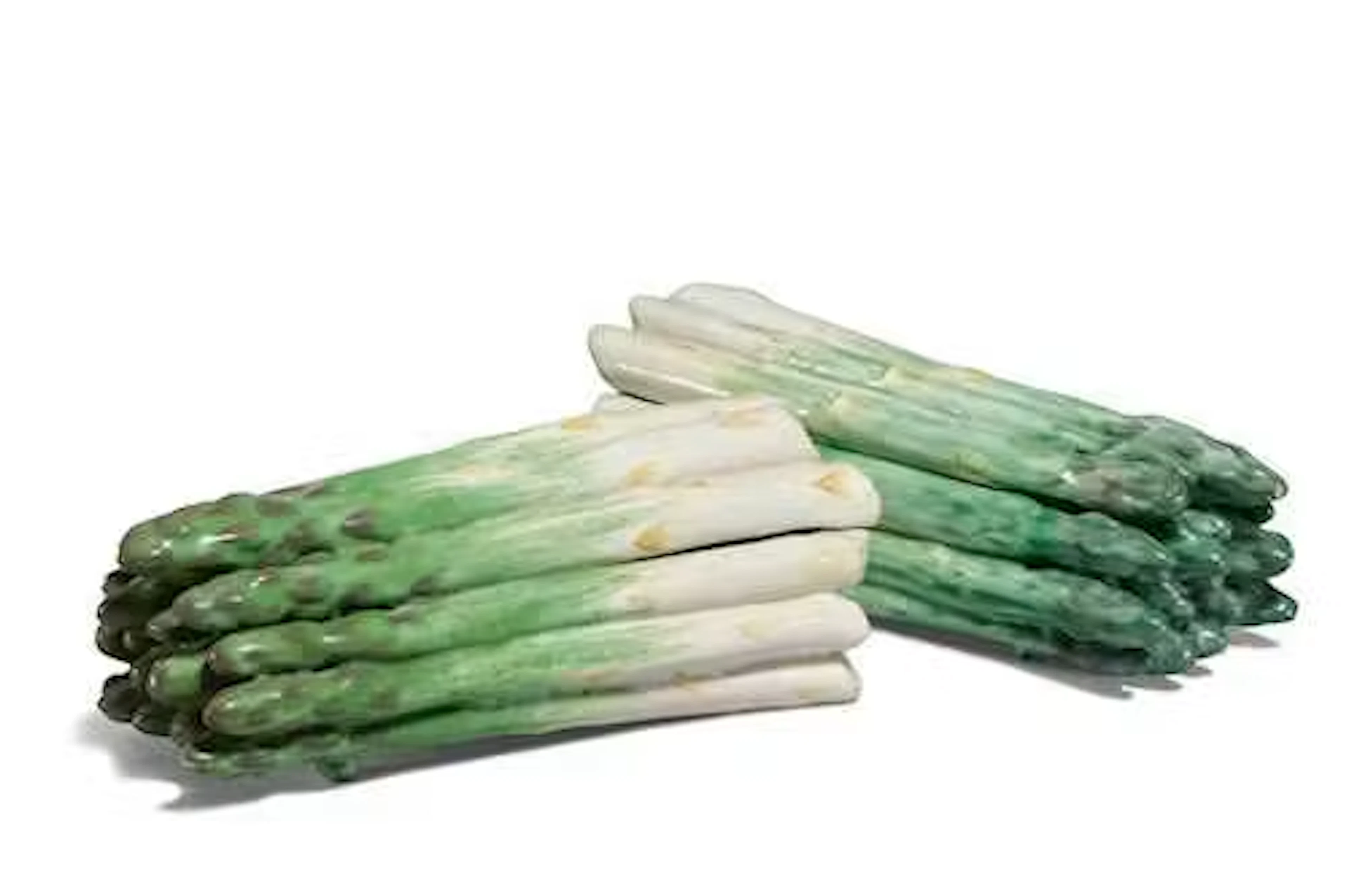 PAIR OF TROMPE-L’ŒIL BUNDLES OF ASPARAGUS FROM THE CLEMENSWERTH SERVICE