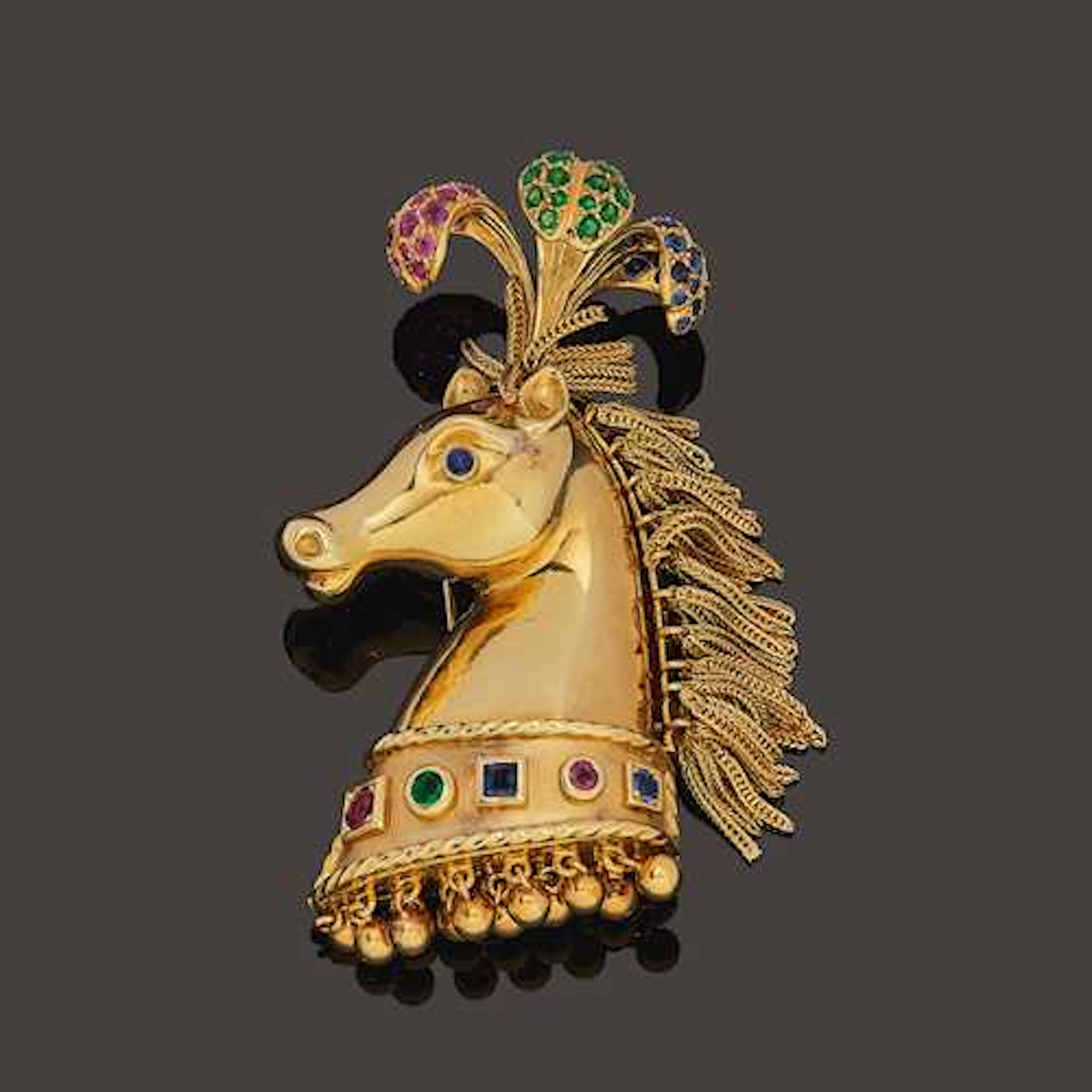 MULTIGEM AND GOLD BROOCH, BOIVIN