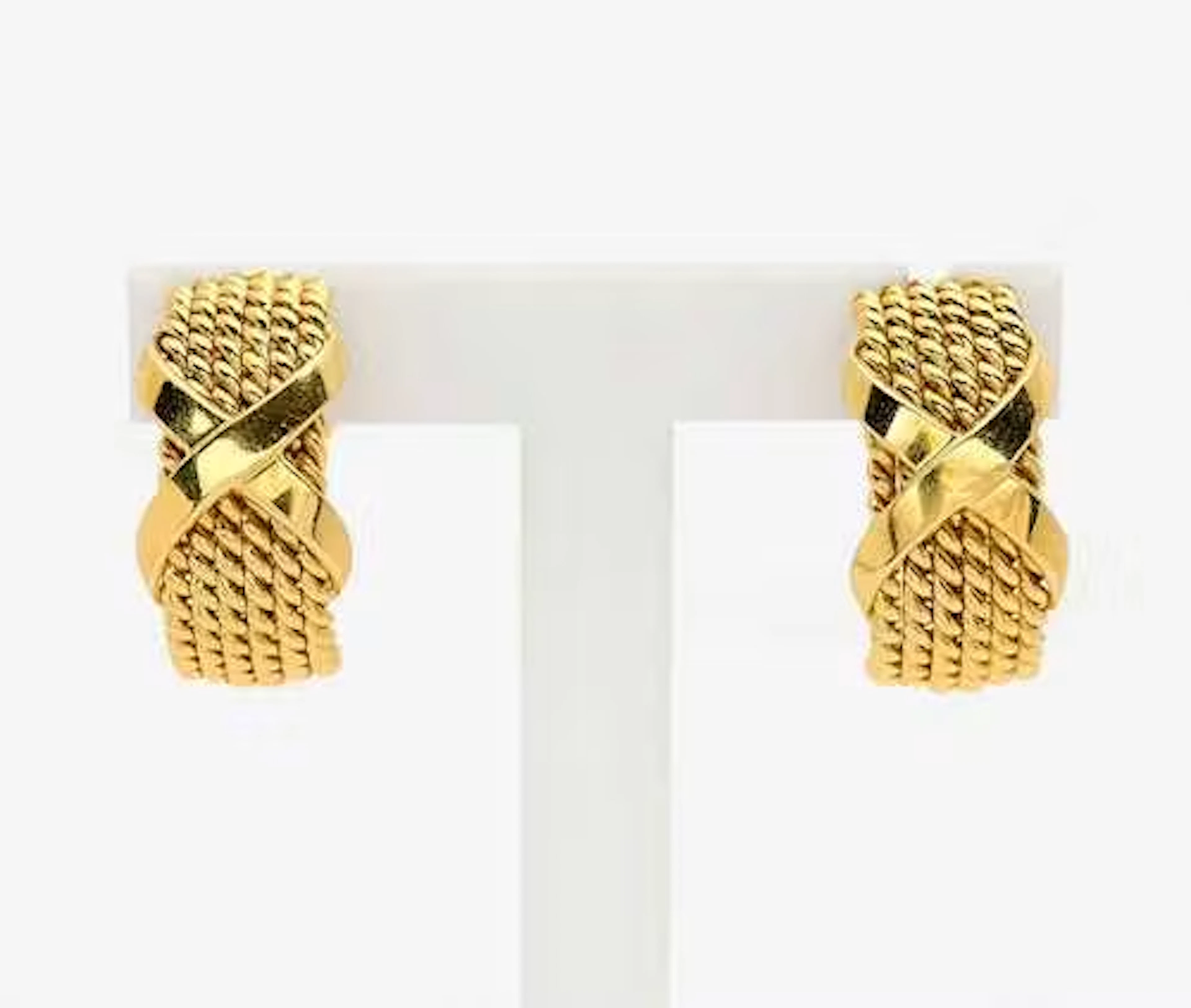 GOLD EARCLIPS, SCHLUMBERGER FOR TIFFANY & CO.
