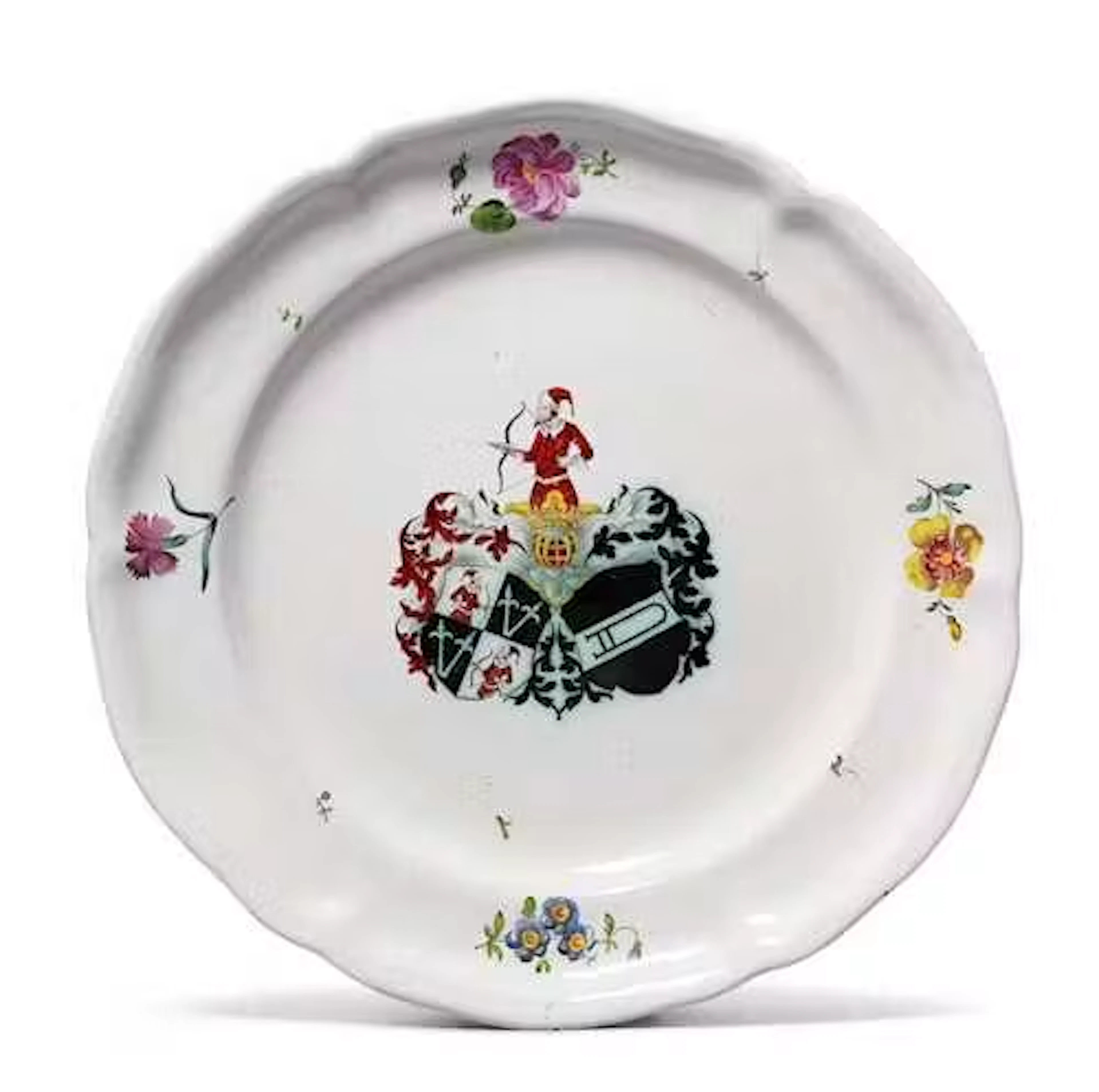 PLATE WITH THE ALLIANCE ARMS OF SCHÜTZ–SCHERMAR