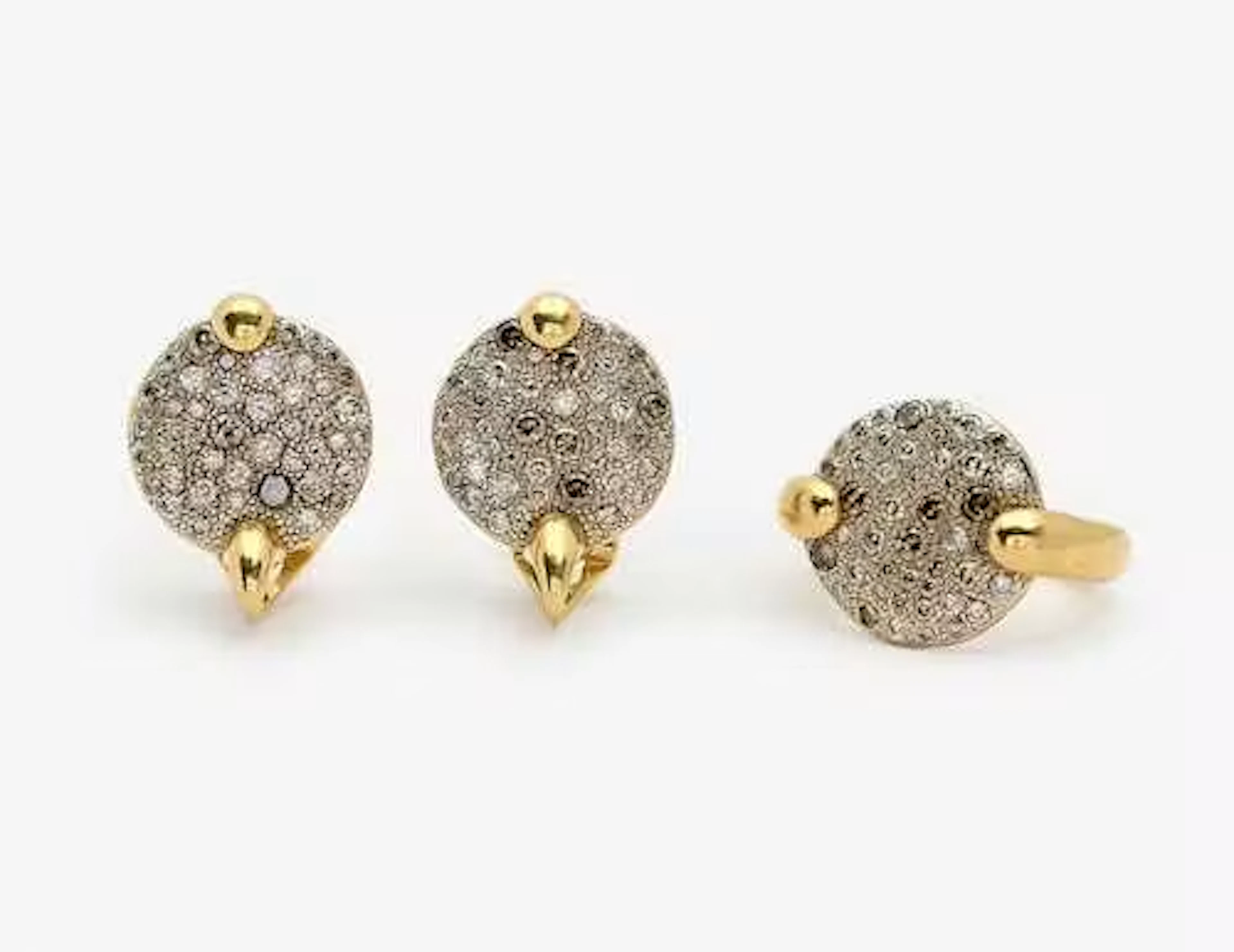 DIAMOND EARCLIPS AND RING, POMELLATO