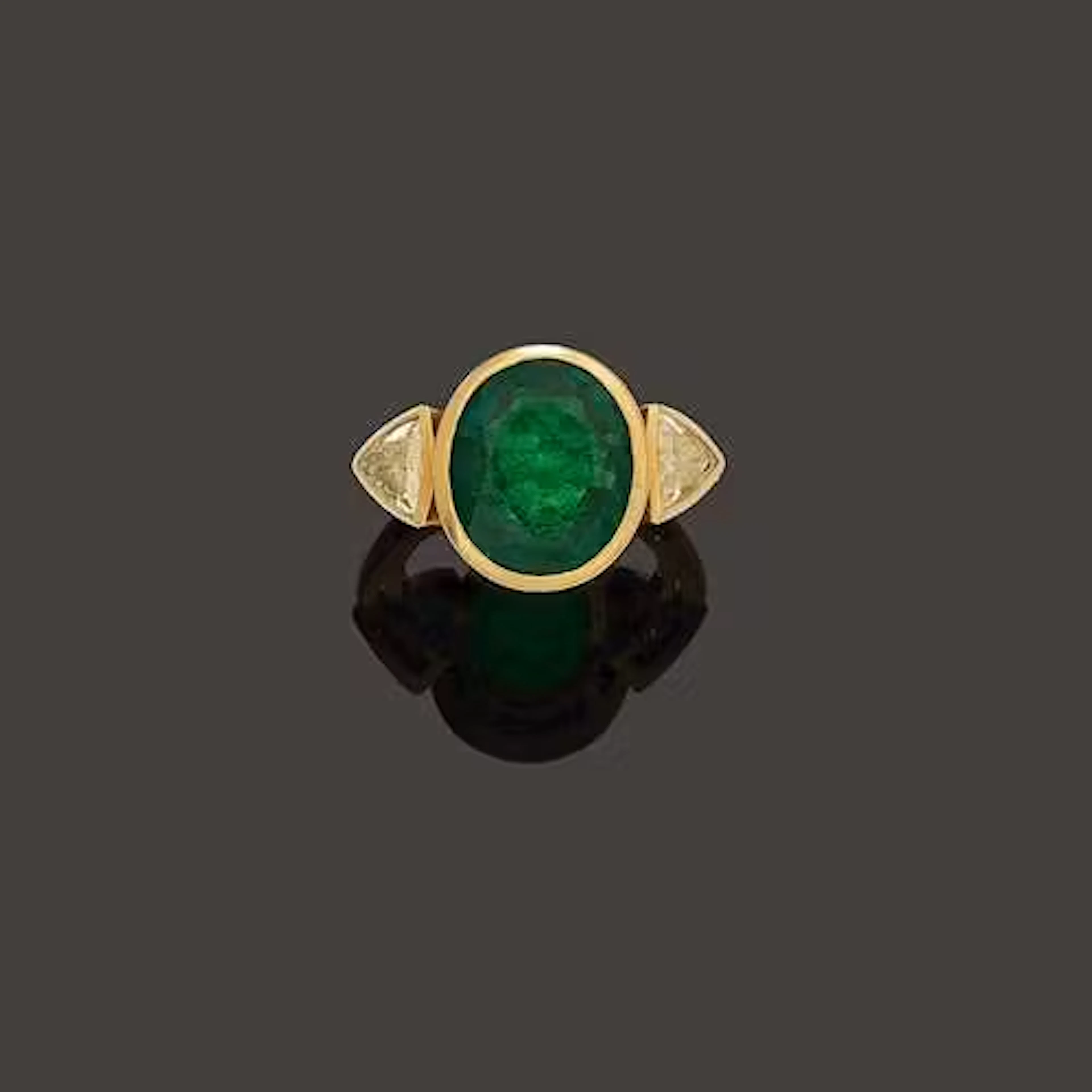 MUZO COLOMBIAN EMERALD AND DIAMOND RING