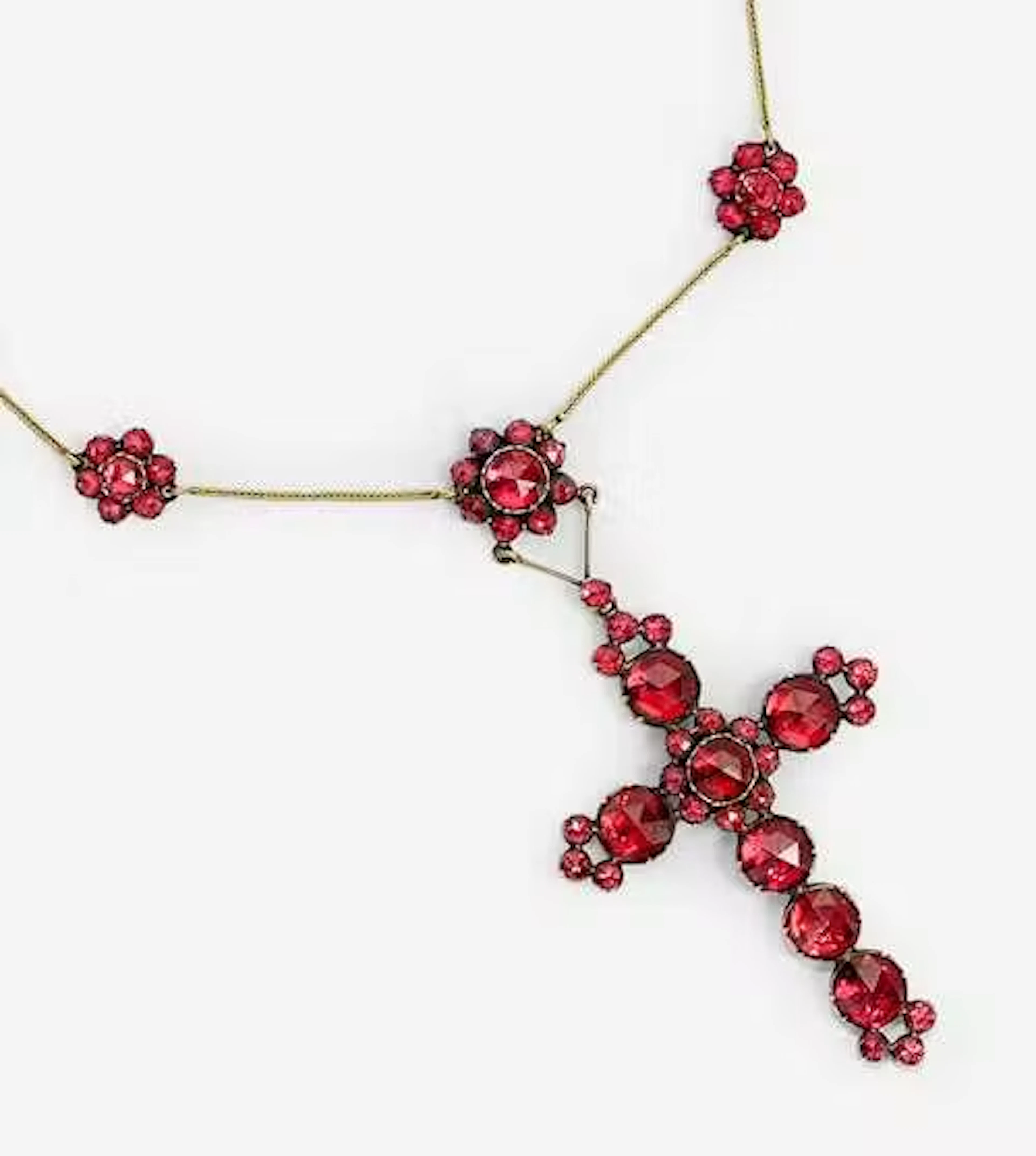 GARNET NECKLACE, ca. 1840