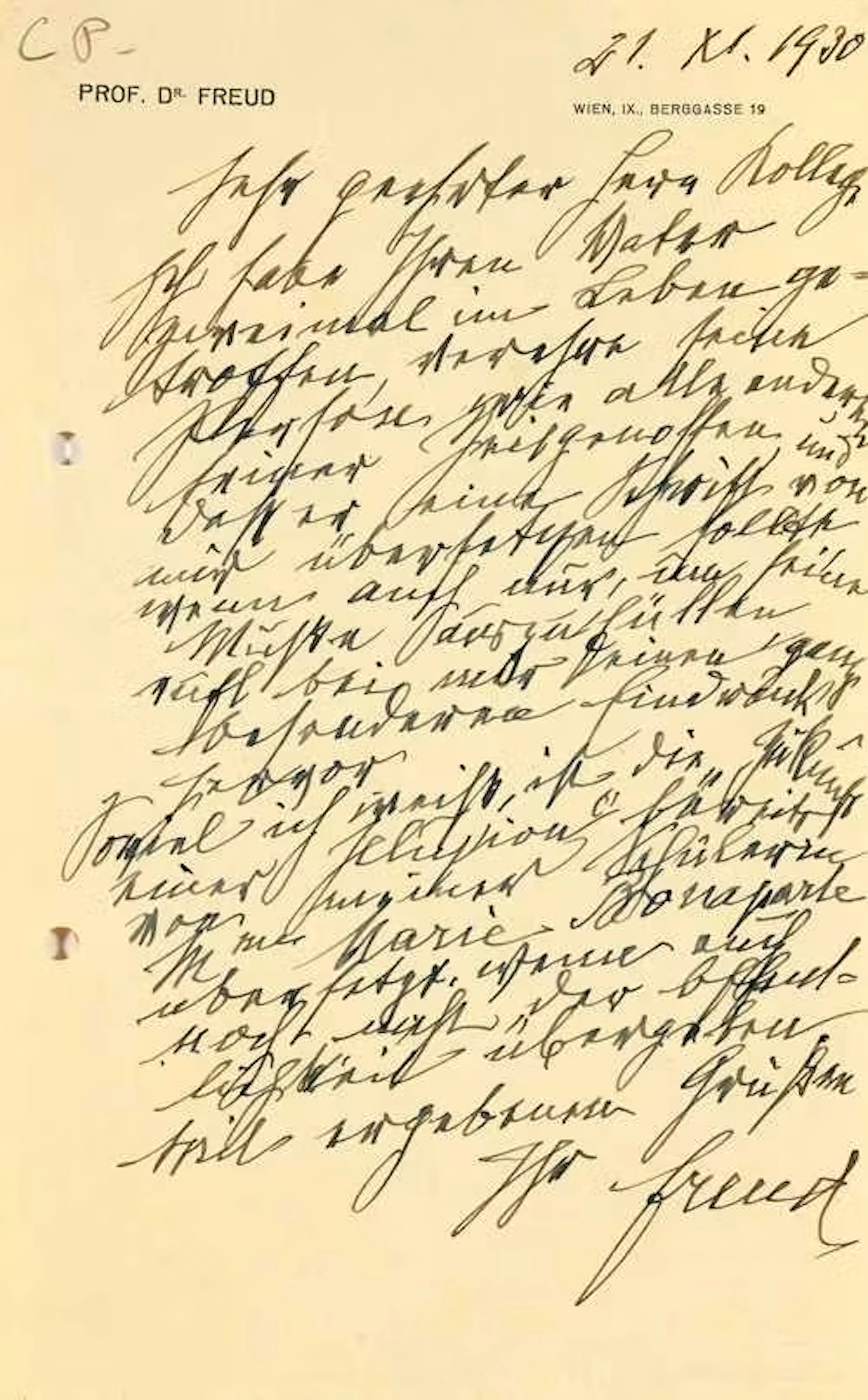 Freud, Sigmund, Begründer der Psychoanalyse (1856-1939).