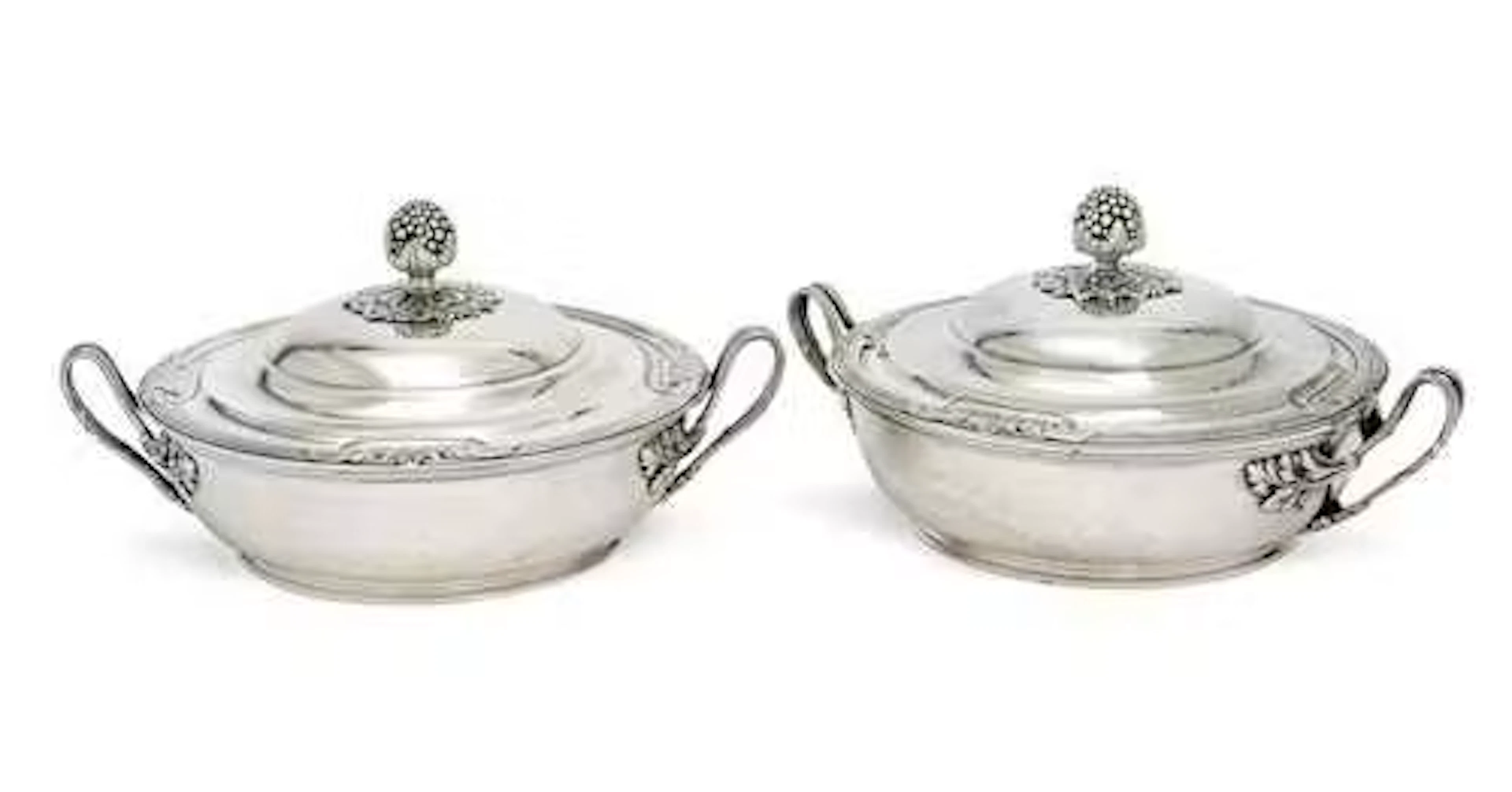 PAIR OF LIDDED TUREENS